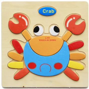 Kids Wooden Puzzle Toys 15x15cm Brain Game Educational Toy for Children