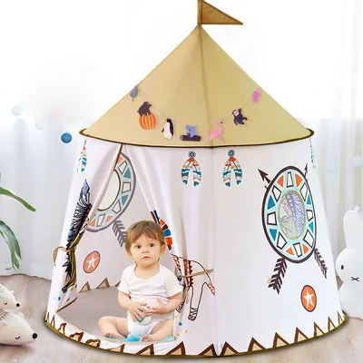Portable Indian Lion Castle Tent House for Kids - Peach Skin Toy