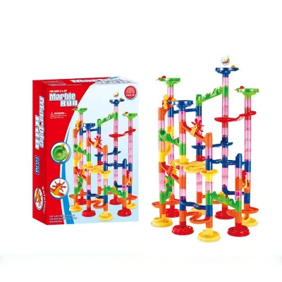 Plastic 3D Educational Marble Run Block Set Kids Toys Orbital Ball Blocks Building Kit