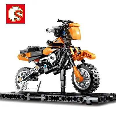 Boys Motorcycle Vehicle Building Blocks Toys for Kids - Plastic Small Particle Set
