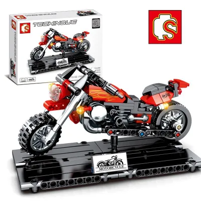 Boys Motorcycle Vehicle Building Blocks Toys for Kids - Plastic Small Particle Set