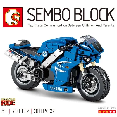 Boys Motorcycle Vehicle Building Blocks Toys for Kids - Plastic Small Particle Set