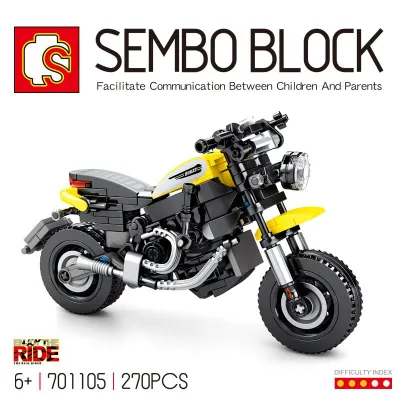 Boys Motorcycle Vehicle Building Blocks Toys for Kids - Plastic Small Particle Set