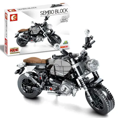 Boys Motorcycle Vehicle Building Blocks Toys for Kids - Plastic Small Particle Set