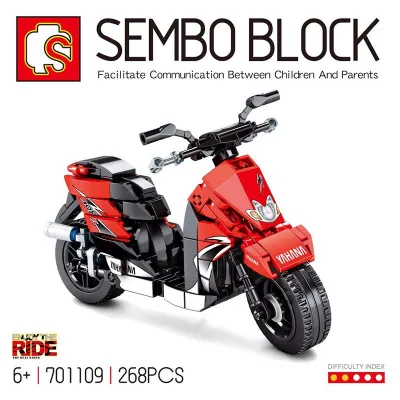 Boys Motorcycle Vehicle Building Blocks Toys for Kids - Plastic Small Particle Set