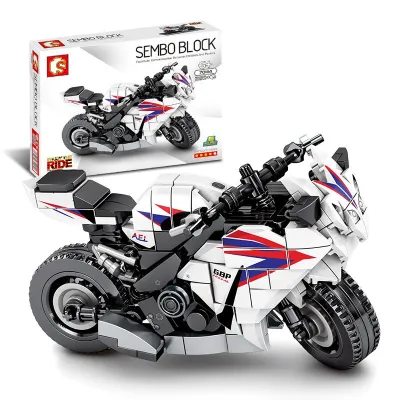 Boys Motorcycle Vehicle Building Blocks Toys for Kids - Plastic Small Particle Set