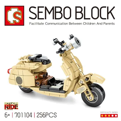 Boys Motorcycle Vehicle Building Blocks Toys for Kids - Plastic Small Particle Set