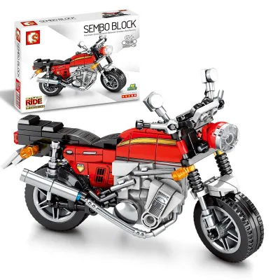 Boys Motorcycle Vehicle Building Blocks Toys for Kids - Plastic Small Particle Set