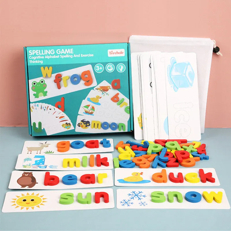 English Alphanumeric Recognition Preschool Educational Wooden Toys