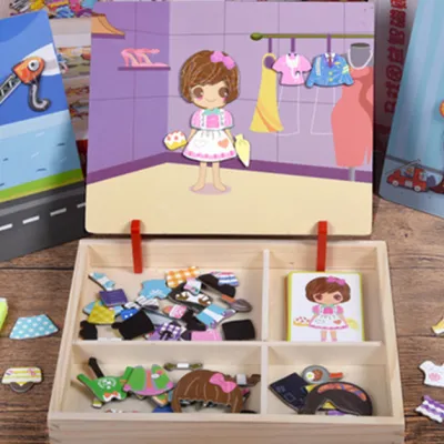 Multi-spec Baby Early Education Magnetic Wooden Puzzle Kids Toys