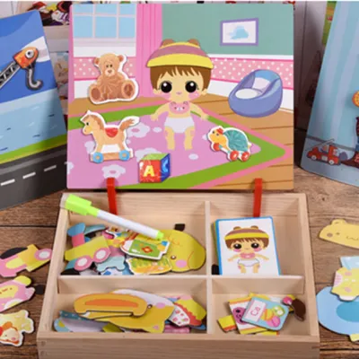 Multi-spec Baby Early Education Magnetic Wooden Puzzle Kids Toys