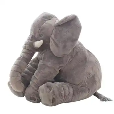 Kids Cute Elephant Shaped Solid Color Soft Short Plush Toy