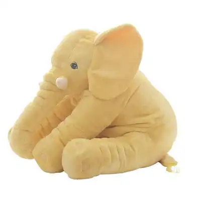 Kids Cute Elephant Shaped Solid Color Soft Short Plush Toy