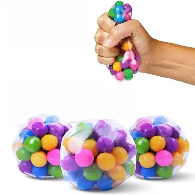 Funny Colorful Ball Mood Squeeze Relief Gadget Vent Toy for Kids Stress Relief