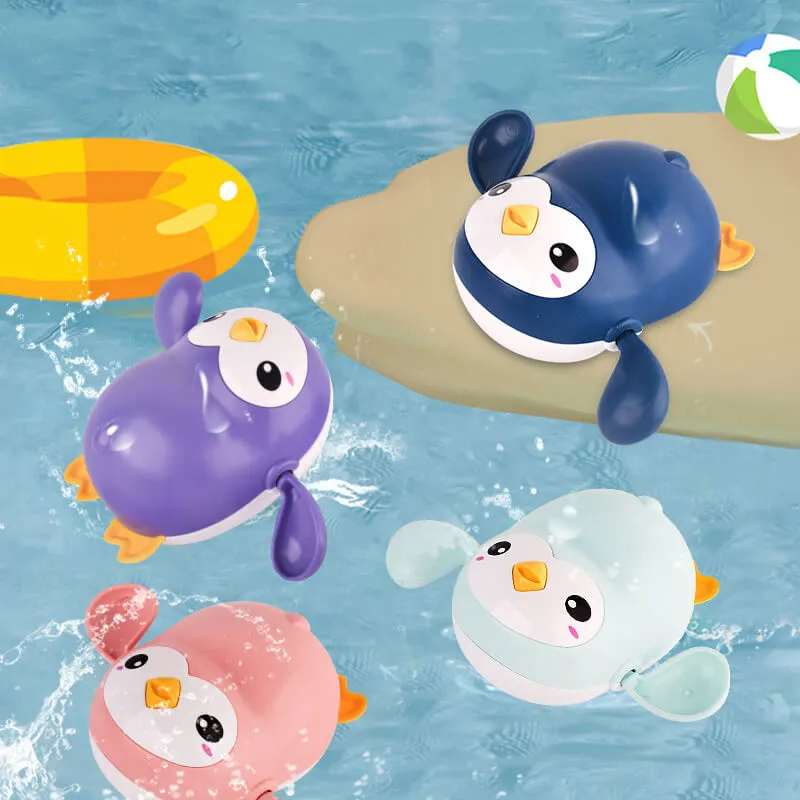 Cute Penguin Whale Shape Floatable Plastic Bath Toys for Kids