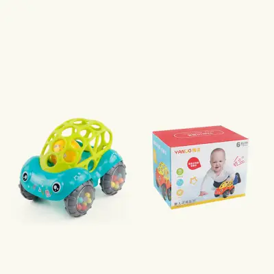 Kids Creative Cartoon Shape Freewheeling Toy Car With Color Ball Intellectual Development