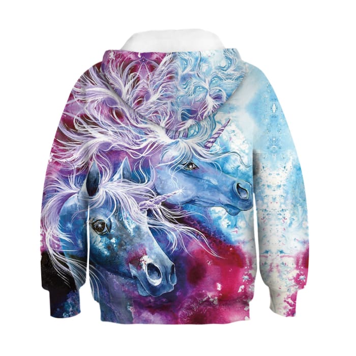 Wholesale Kids Big Pattern Printed Hooded Sweatshirt