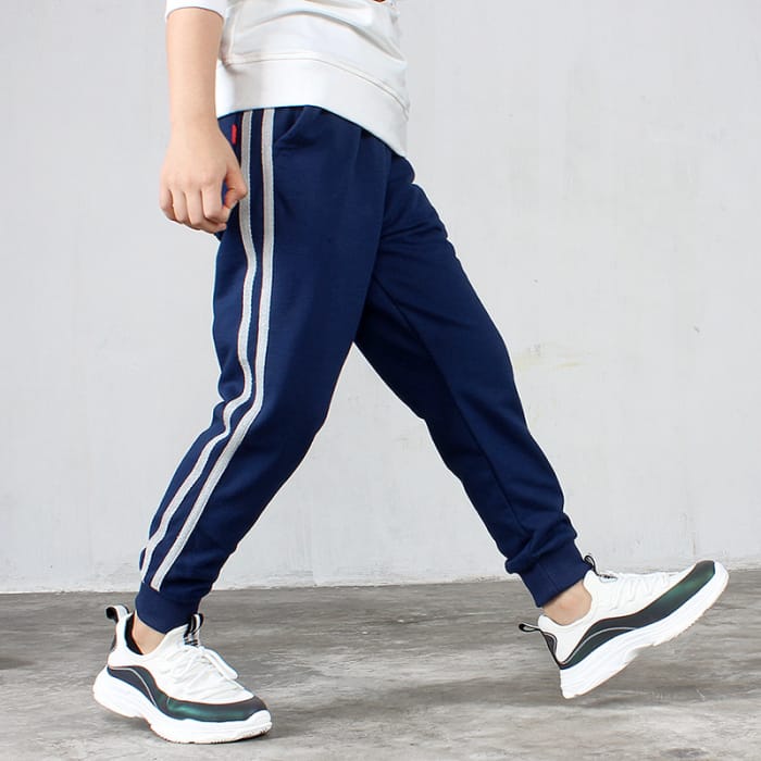 Wholesale Kids Double Line Decoration Jogger Pants