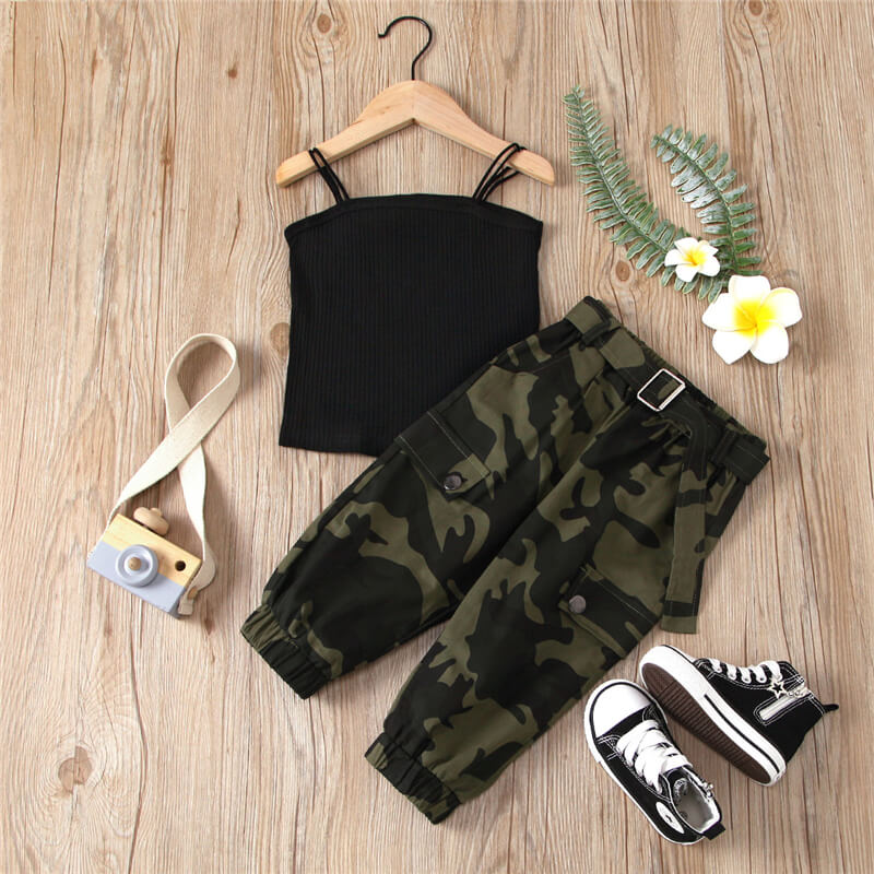 Girls camouflage outlet trousers