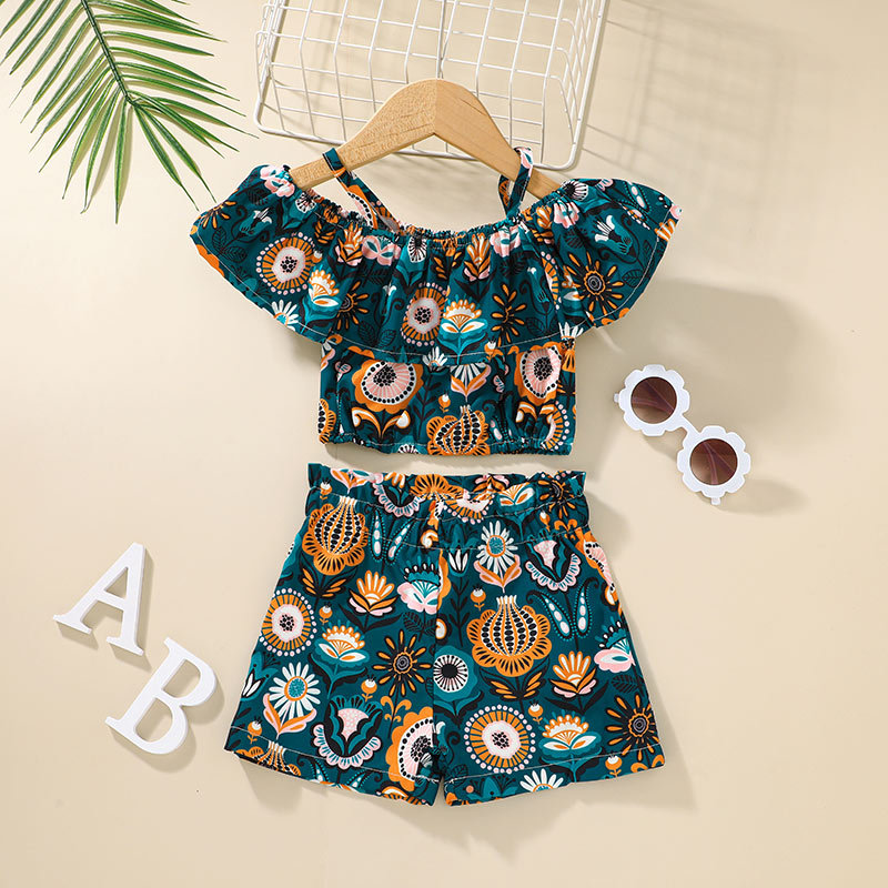 Rose Floral Print Belted Shorts | Mature Women's Summer