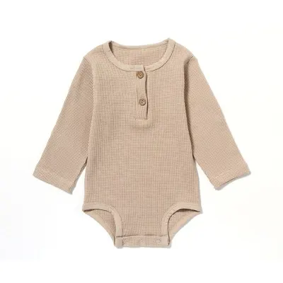 Kids Simple Rainbow Line Pattern Long-sleeves Romper
