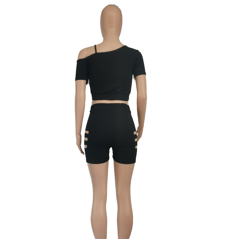 Wholesale S-2XL Women Fashion Solid Color Oblique Shoulder