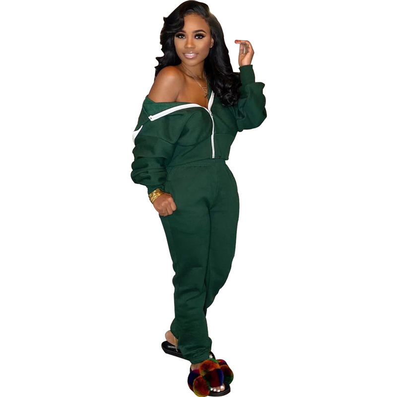 Wholesale S-2XL Women Fashion Hooded Long Sleeve Top And
