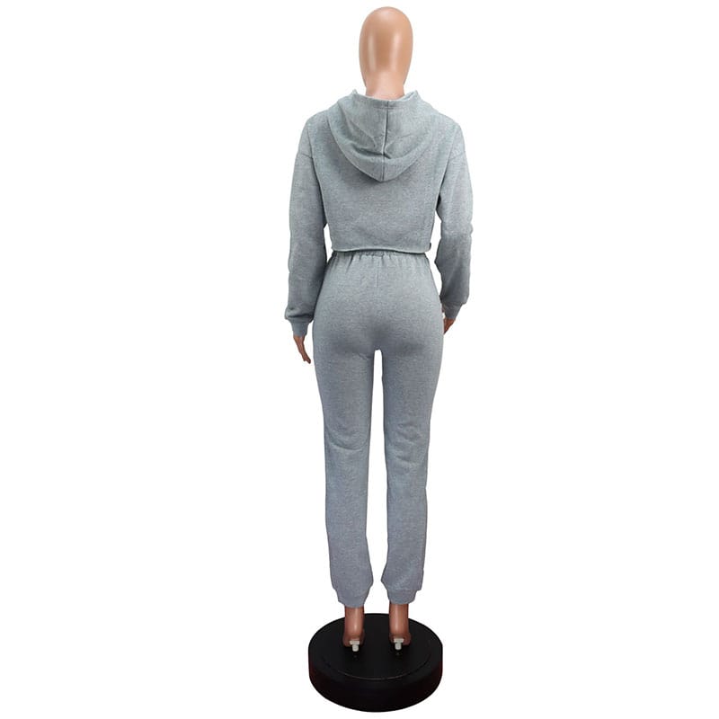 Wholesale Athleisure Women Fashion Solid Color Cropped