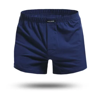 Men Cotton Casual Loose Plus Size Solid Color U Convex Lounge Shorts Underwear