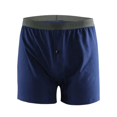 Men Cotton Casual Loose Plus Size Solid Color U Convex Lounge Shorts Underwear