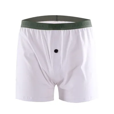 Men Cotton Casual Loose Plus Size Solid Color U Convex Lounge Shorts Underwear