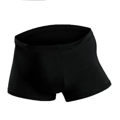 L-4XL Men Ultra-Thin Plain Color Seamless Boxers Underwear