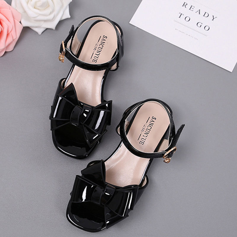 Wholesale Girls Summer Bow Open Toe Sandals