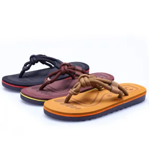 Men Outdoor Casual EVA Flip Flops Youth Trend Frosted Open Toe PVC Sole Size 6.5-10