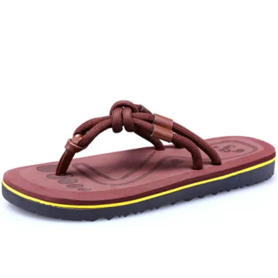 Men Outdoor Casual EVA Flip Flops Youth Trend Frosted Open Toe PVC Sole Size 6.5-10