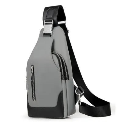 Men Casual Soft Oxford Crossbody Chest Pack with Lock