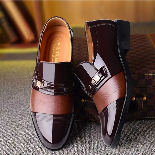 Size:6.5-12 Men Fashion Low Cut PU Leather Shoes Rubber Outsole