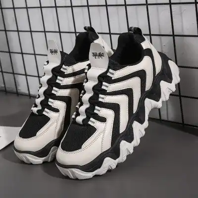 Size:6.5-10 Men Fashion Color Matching Lace Up Casual Sneakers