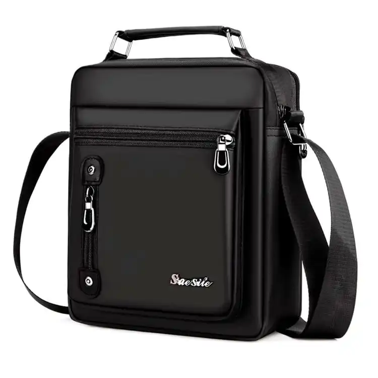 Men Fashion Zipper Multifunction Crossbody Bag