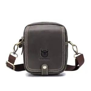 Men Fashion Mini Multifunction Genuine Leather Crossbody Bag