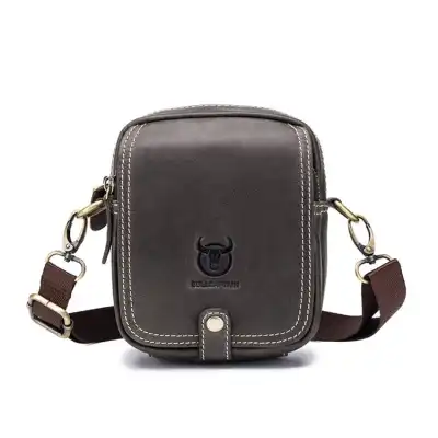 Men Fashion Mini Multifunction Genuine Leather Crossbody Bag