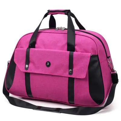 Men Casual Color Blocking Large Capacity Zipper Handle Travelling Bag