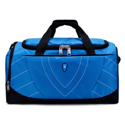 Men's Fashion Large Capacity Zipper Color Blocking Travel Bag