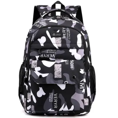Men Fashion Camouflage Printed Large Capacity Zipper Backpack