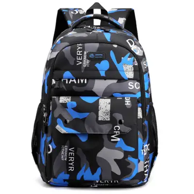 Men Fashion Camouflage Printed Large Capacity Zipper Backpack