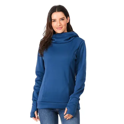 S-3XL Women Plush Thickened Long Sleeve Half Finger Breast-feeding Maternity Hoodies
