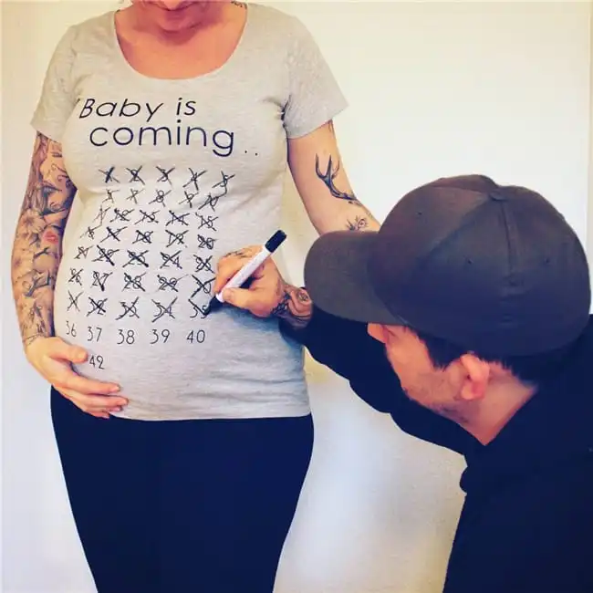 S-XL Women Fashion Letter Printing Maternity T-Shirt