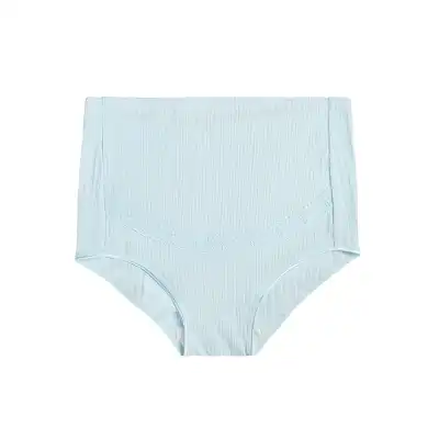M-5XL Women Fashion Solid Color Rib-knit Maternity Panties