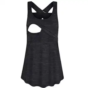 S-XL Women Maternity Nursing Tank Top Solid Color Pullover Urban Leisure