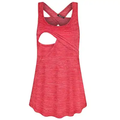 S-XL Women Maternity Nursing Tank Top Solid Color Pullover Urban Leisure